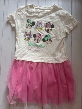 Minnie & Daisy White Top with Pink Tulle Skirt